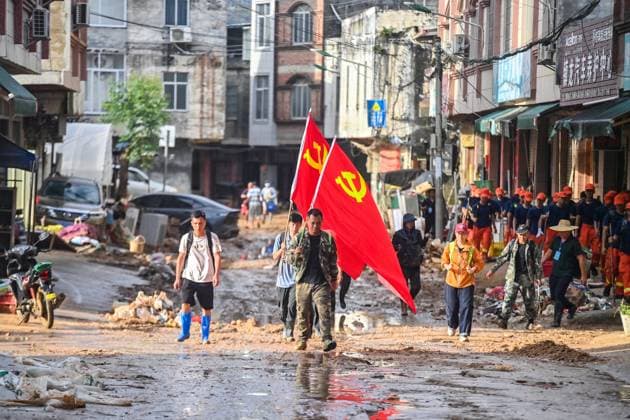 China: Flooding in the Guangxi region following Typhoon Maysak