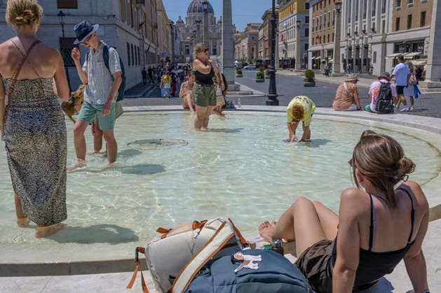 Italy, heatwave in Rome