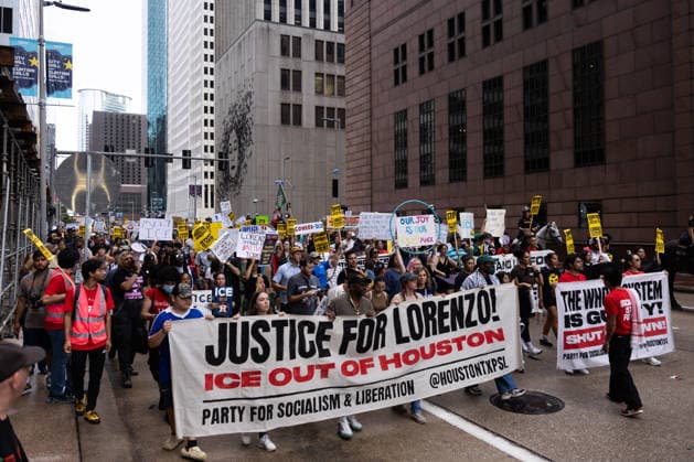 USA: Memorial service following the death of a Mexican man during an ICE operation in Houston, Texas