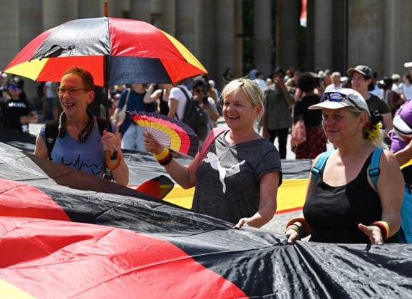 Berlin, demonstration against the government