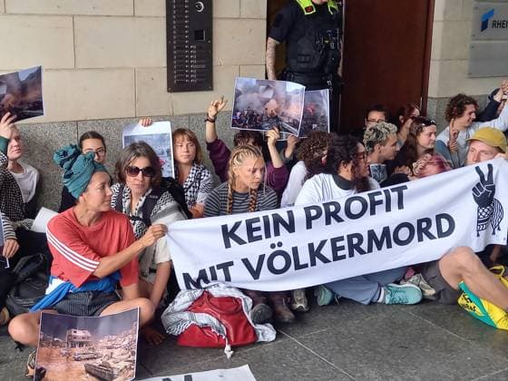 Berlin: Greta Thunberg takes part in a blockade outside the Rheinmetall office in Mitte