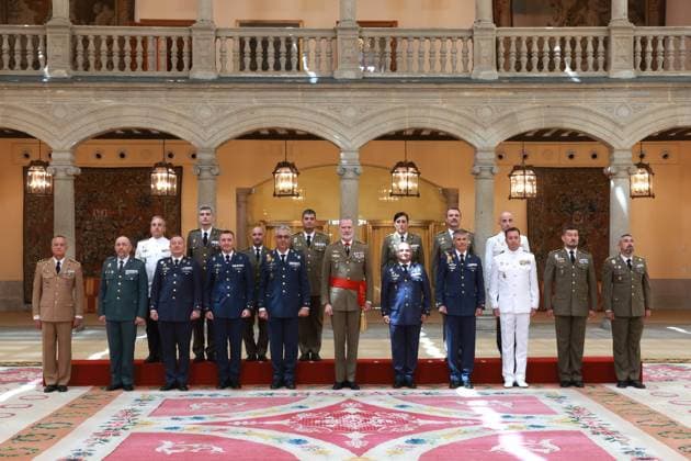Royals, Spain: King Felipe holds an audience with the group of divisional generals in Madrid