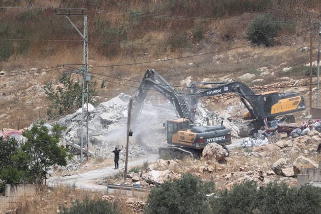 Middle East conflict, West Bank, Israeli Defence Forces demolish Palestinian homes in Salfit