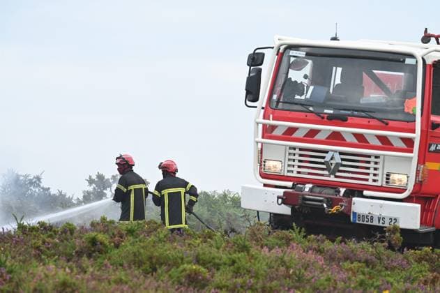 France, forest fire in Paimpol