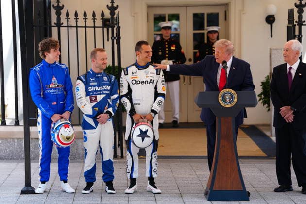 USA: Donald Trump welcomes IndyCar drivers to Washington DC