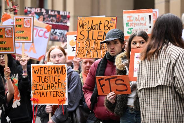 Australia, memorial rally for Isla Bell in Melbourne