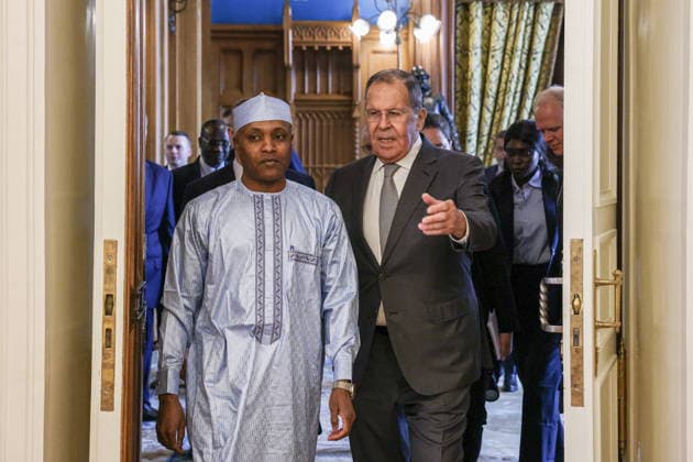 Russia: Sergey Lavrov meets Abdoulaye Sabre Fadoul in Moscow