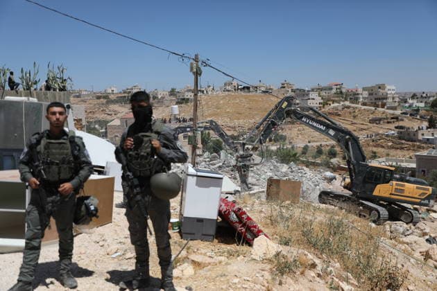 The Middle East conflict, demolition of Palestinian buildings in the West Bank