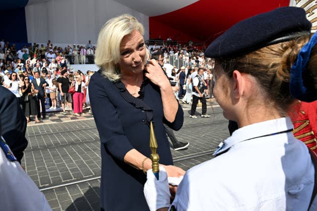 France: National Day parade in Nice with Marine Le Pen
