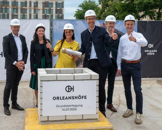 Bavaria: Laying of the foundation stone for the Orleanshöfe in Munich
