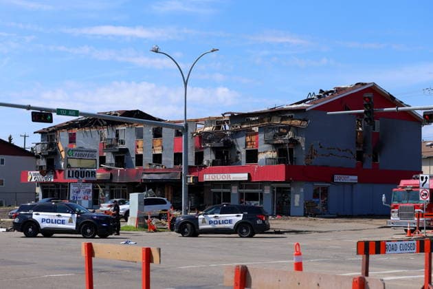 Canada, building fire in Edmonton