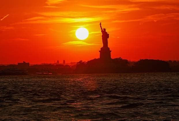 USA, Sunset in New York