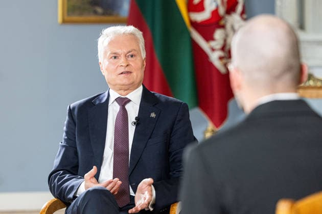 Lithuania, interview with Gitanas Nauseda in Vilnius
