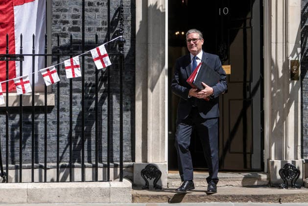 United Kingdom: Leader Keir Starmer outside 10 Downing Street in London