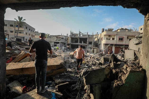Middle East conflict, Gaza, damage caused by Israeli attack on Nuseirat