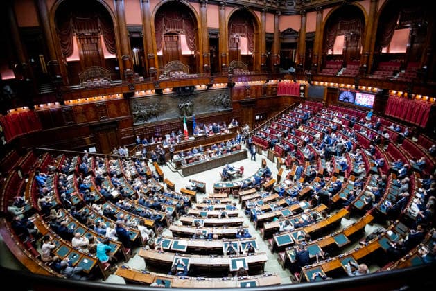 Italy, plenary session of Parliament in Rome