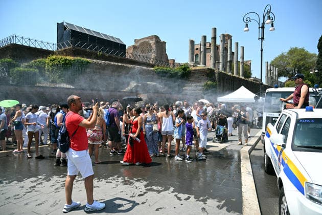 Italy, heatwave in Rome
