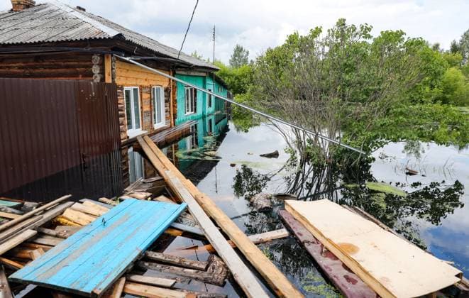 Russia, flooding in the Sverdlovsk region