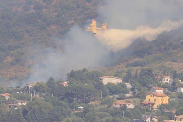 Italy, forest fires in Sicily