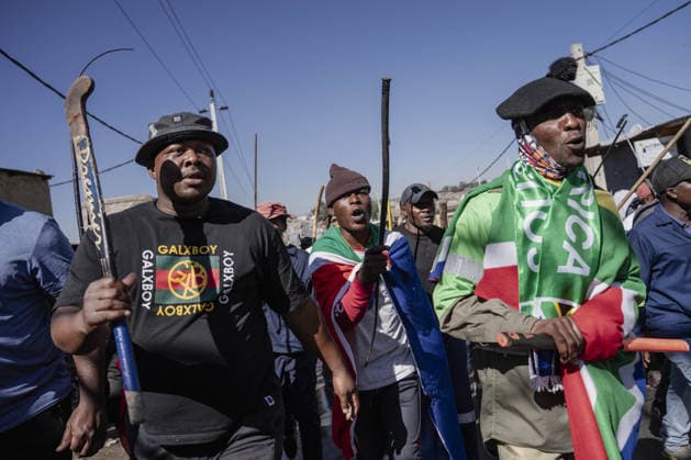 South Africa: Protest against migrants in Johannesburg