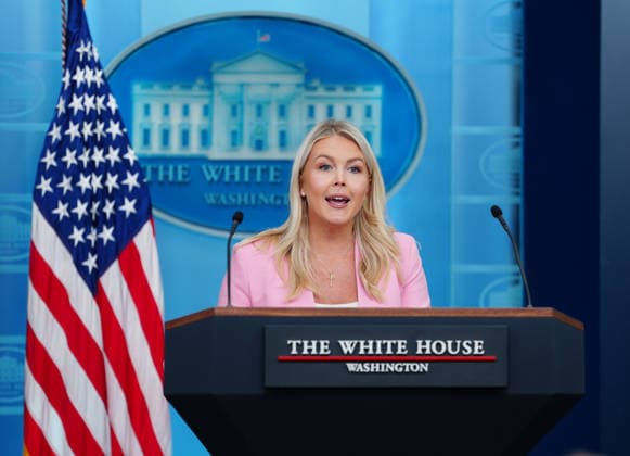 USA, Karoline Leavitt press conference in Washington DC