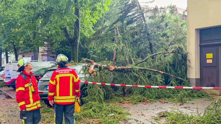 Baden-Württemberg, severe weather in Karlsruhe