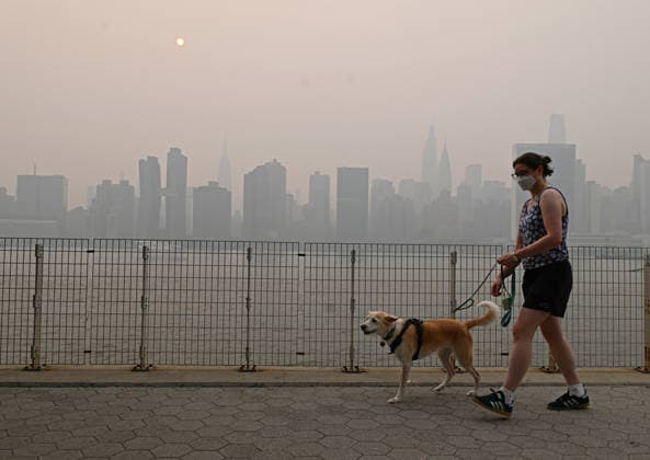 USA: Air pollution in New York caused by nearby wildfires
