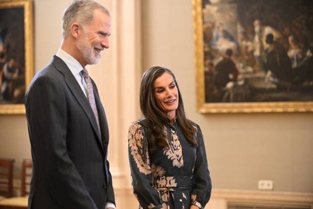 Royals: Felipe and Letizia of Spain at a reception in Madrid