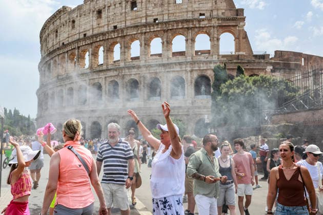Italy, heatwave in Rome