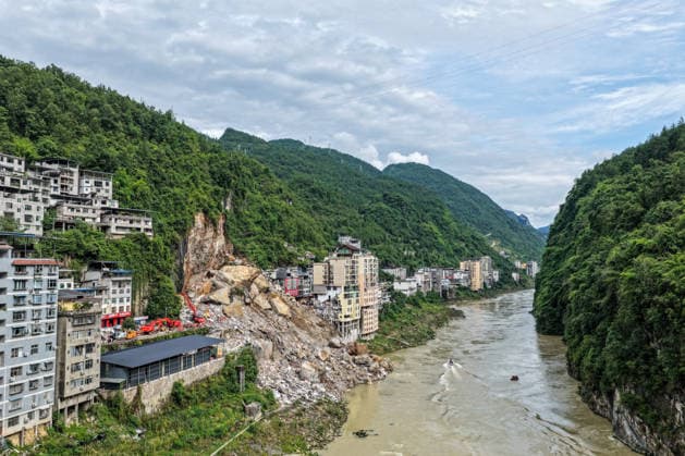 China, landslide in Chongqing Province