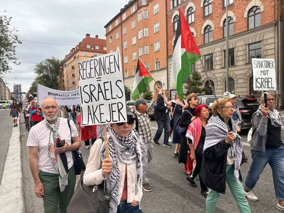 Sweden. Pro-Palestinian demonstration in Stockholm