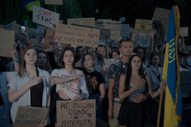 Ukraine: Protests in Kyiv against the dismissal of Defence Minister Mykhailo Fedorov