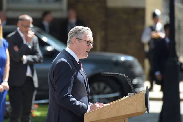 United Kingdom: Keir Starmer delivers his final speech as Prime Minister outside 10 Downing Street in London