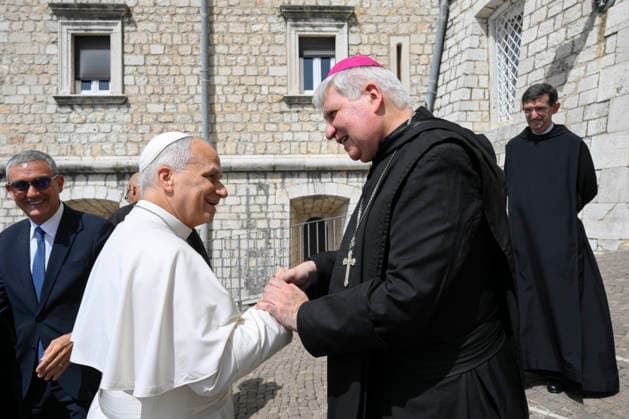Italy: Pope Leo XIV visits Montecassino Abbey in Cassino
