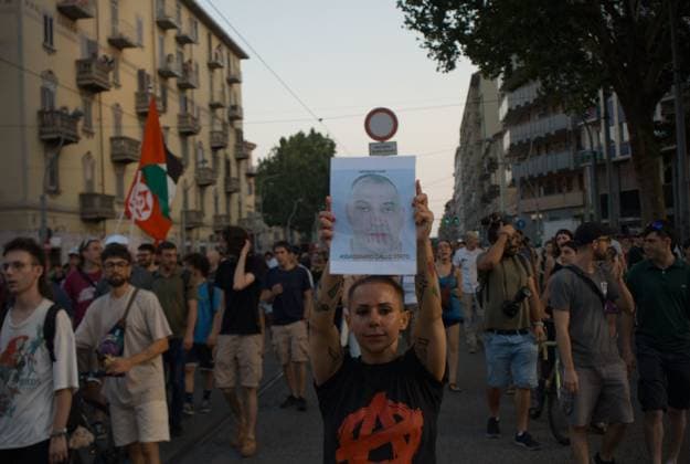Italy: Protests against police violence following the death of Abderrahim Fakir in Turin