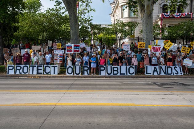 USA: Protest against the abolition of nature reserves in Salt Lake City