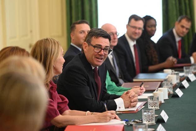 United Kingdom: First cabinet meeting with Andy Burnham as Prime Minister at 10 Downing Street in London