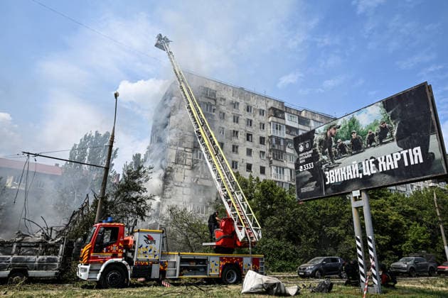 War in Ukraine: damage caused by the Russian attack on Zaporizhzhia
