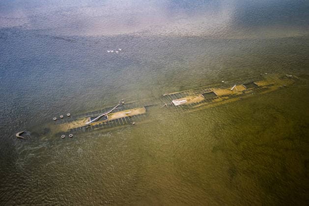 Croatia, low water levels on the Danube