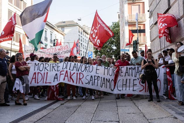 Italy: Protests against police violence following the death of Abderrahim Fakir in Milan