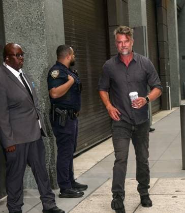 Celebrity Josh Duhamel appears on CBS Mornings in New York