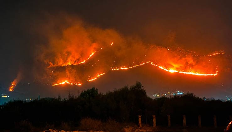 Italy, wildfires in Sicily