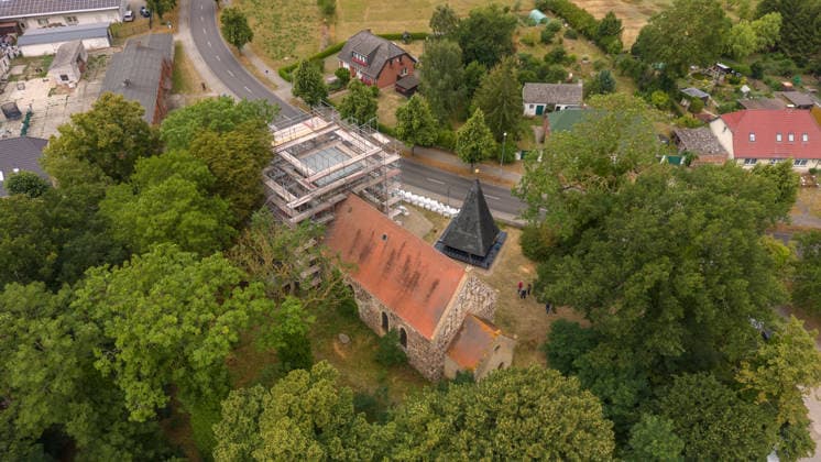Mecklenburg-Western Pomerania, a church in Papendorf at risk of collapse