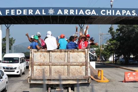 Mexico, stream of refugees from Honduras