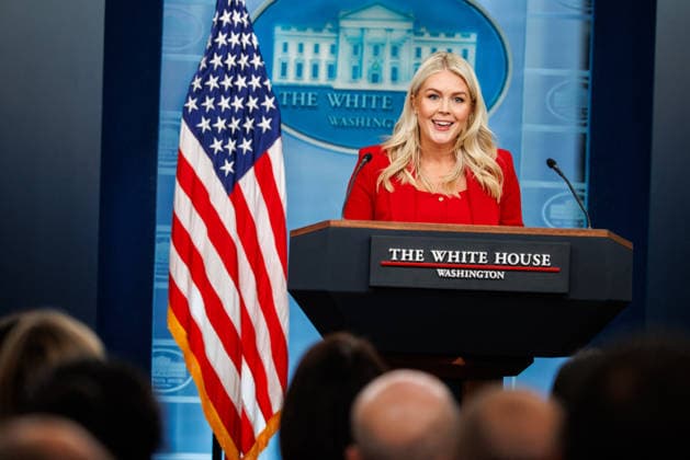 USA, Karoline Leavitt press conference in Washington DC