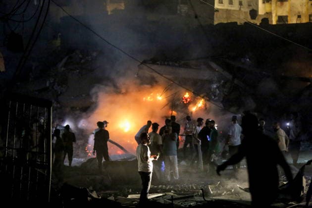 Middle East conflict, Gaza, Israeli air strike on Gaza City