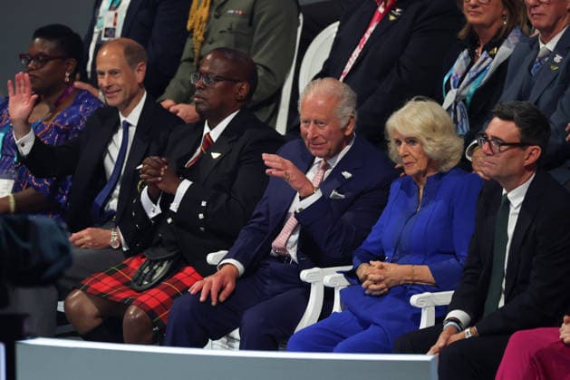 British Royals, King Charles and Queen Camilla at the opening of the Commonwealth Games in Glasgow