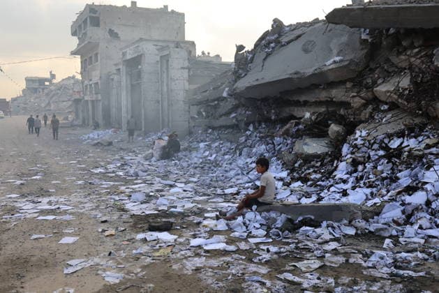 The Middle East conflict, Gaza: impressions following an Israeli air strike on Gaza City