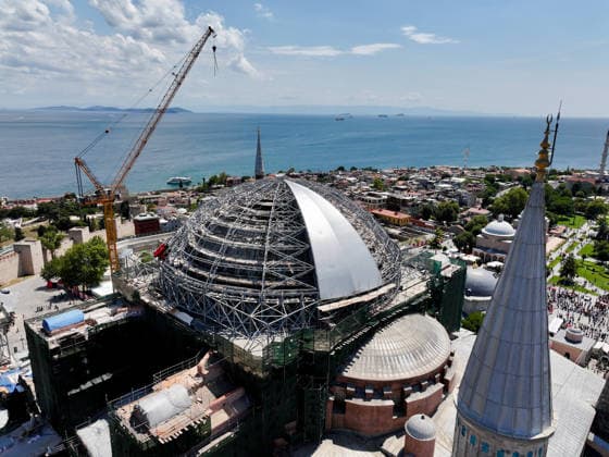 Turkey: Construction work on the Hagia Sophia in Istanbul