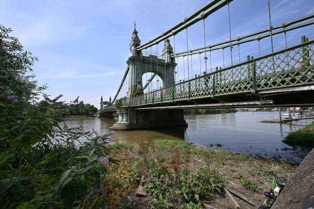 London, low water levels in the Thames